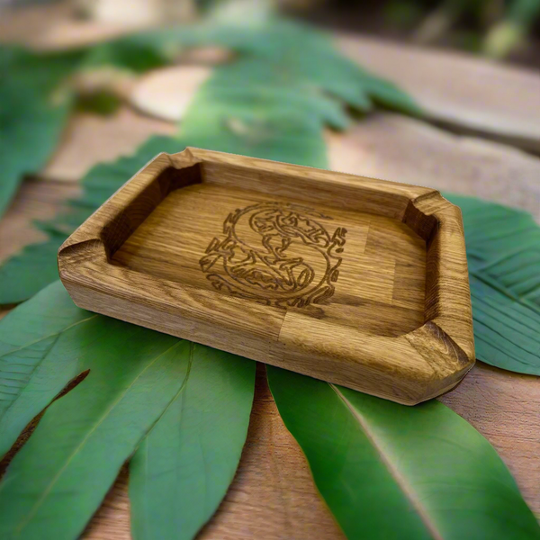 Handcrafted Oak Cigar Ashtray – Made in Germany